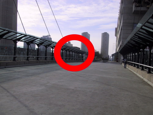 Bridge over the tracks